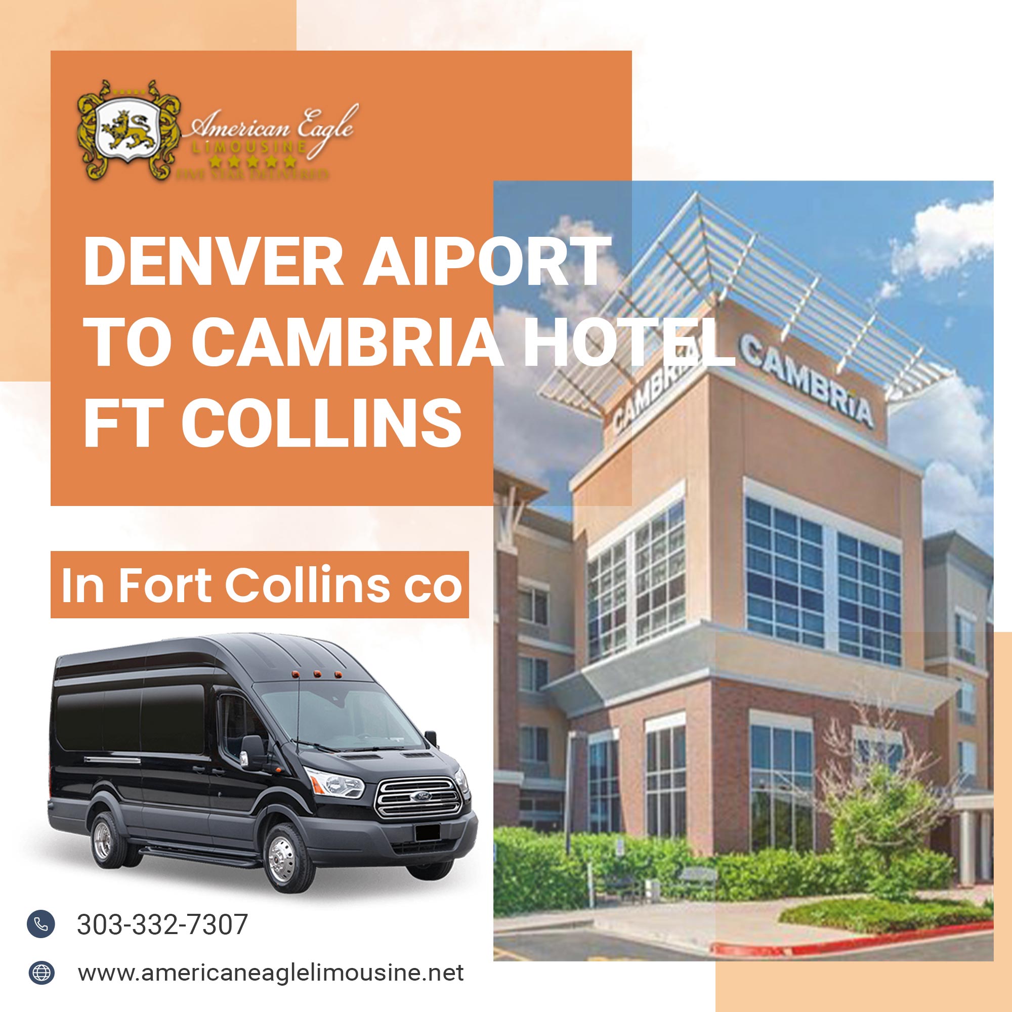 Read more about the article The cheapest way to get from Denver Airport (DEN) to Cambria Hotel Ft Collins Private Shuttle.