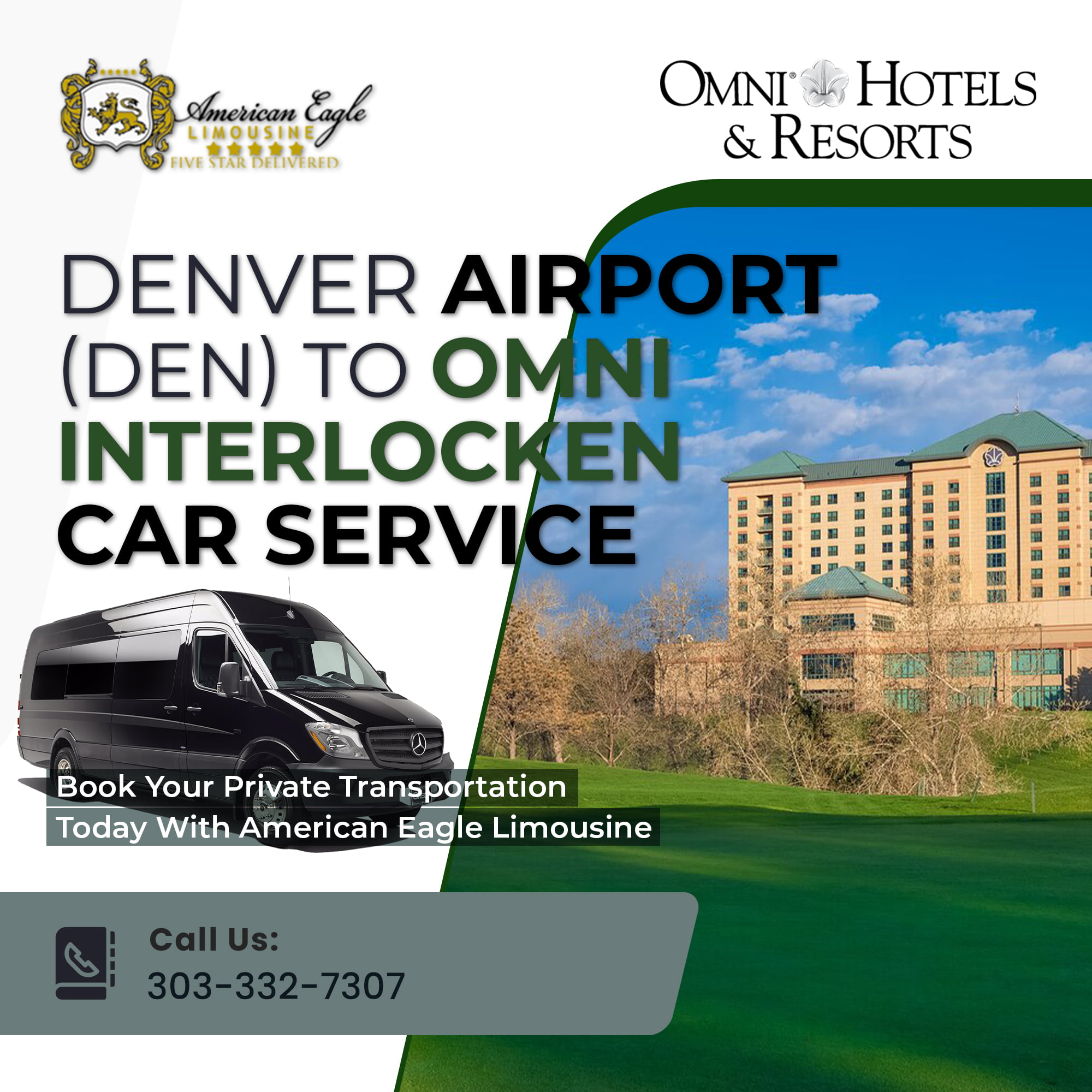 Read more about the article The cheapest way to get from Denver Airport (DEN) to Omni Interlocken Hotel Private Shuttle.