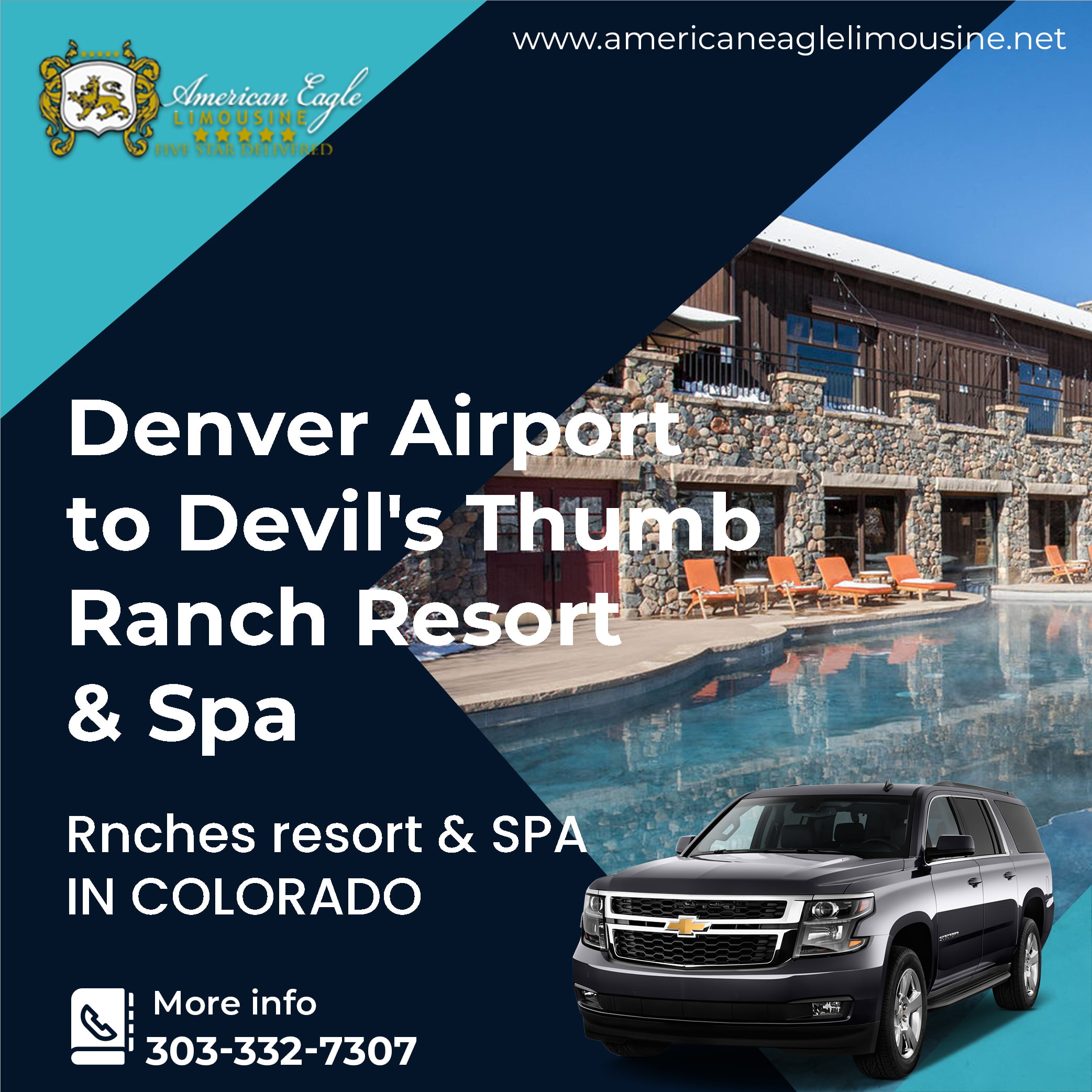 Read more about the article The cheapest way to get from Denver Airport (DEN) to Devil’s Thumb Ranch Resort & Spa in Colorado Private Shuttle.