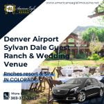 The cheapest way to get from Denver Airport (DEN) to Sylvan Dale Guest Ranch & Wedding Venue in Colorado Private Shuttle.