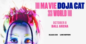Doja Cat performing live at Ball Arena in Denver
