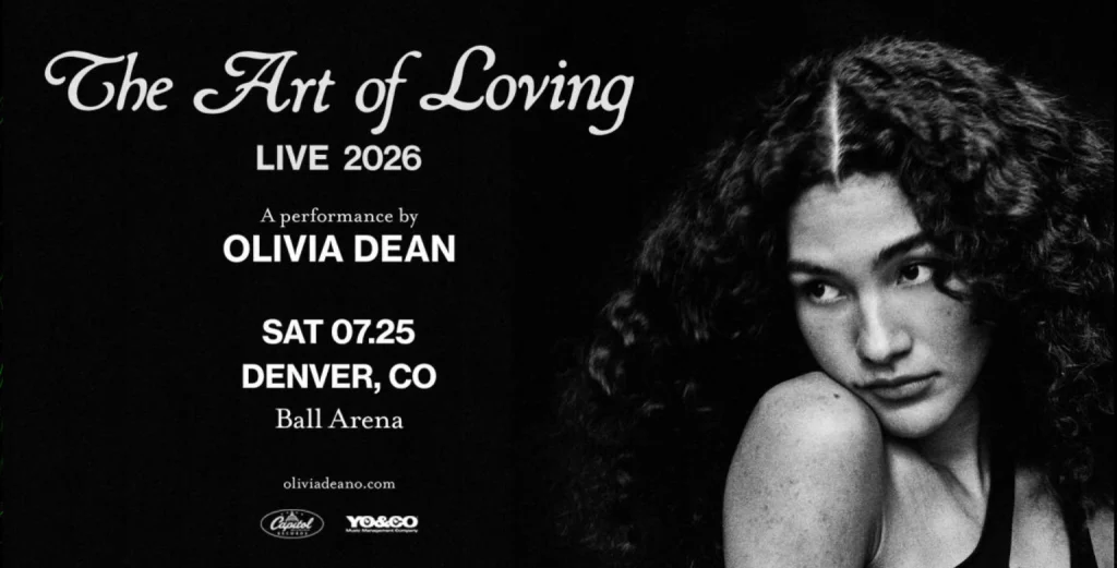 Olivia Dean performing live at Ball Arena in Denver