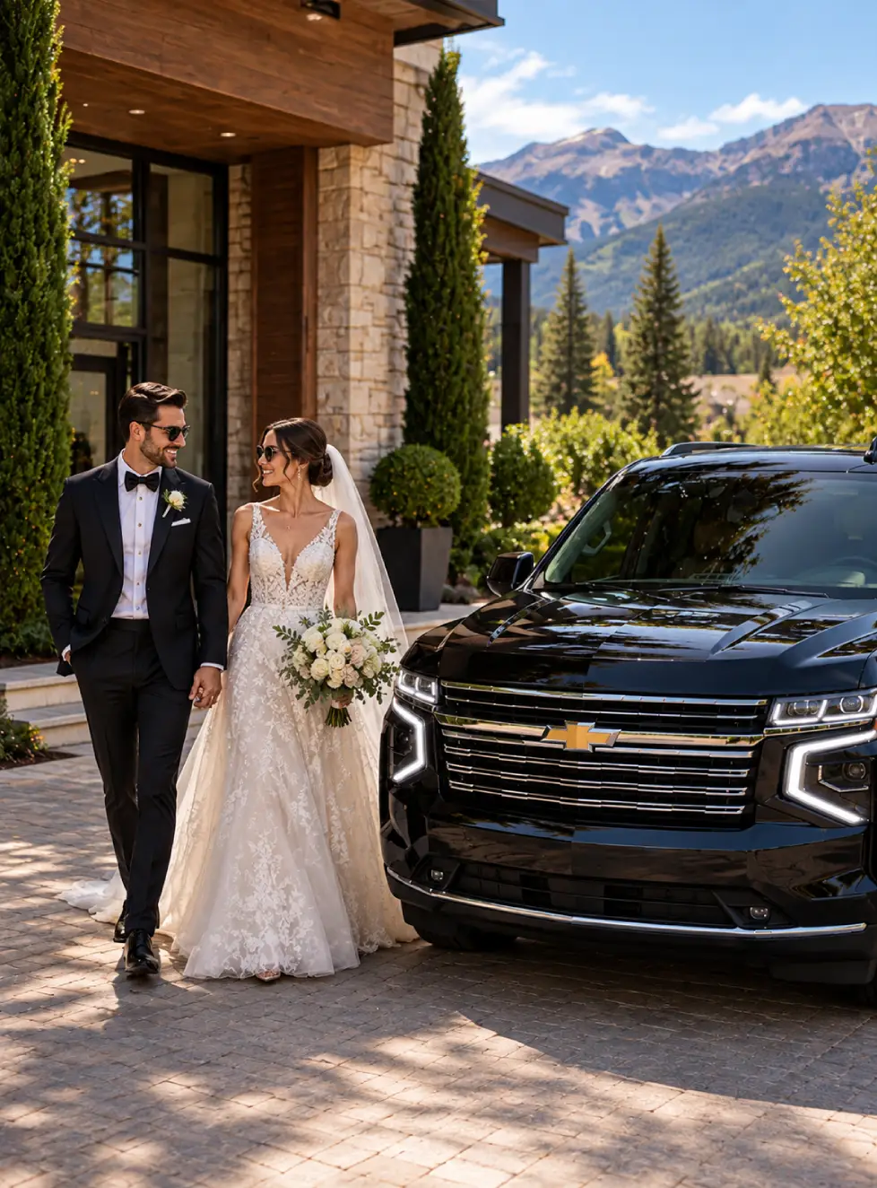 More Time Together with Denver limo service to Wedding venue